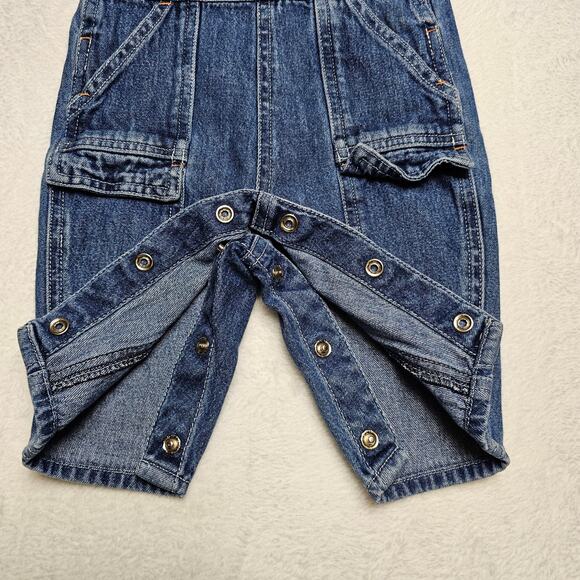 OshKosh Overalls Size 3-6 mo Vintage Fall Squirrel Embroidered Bib Style Pants - Picture 5 of 8